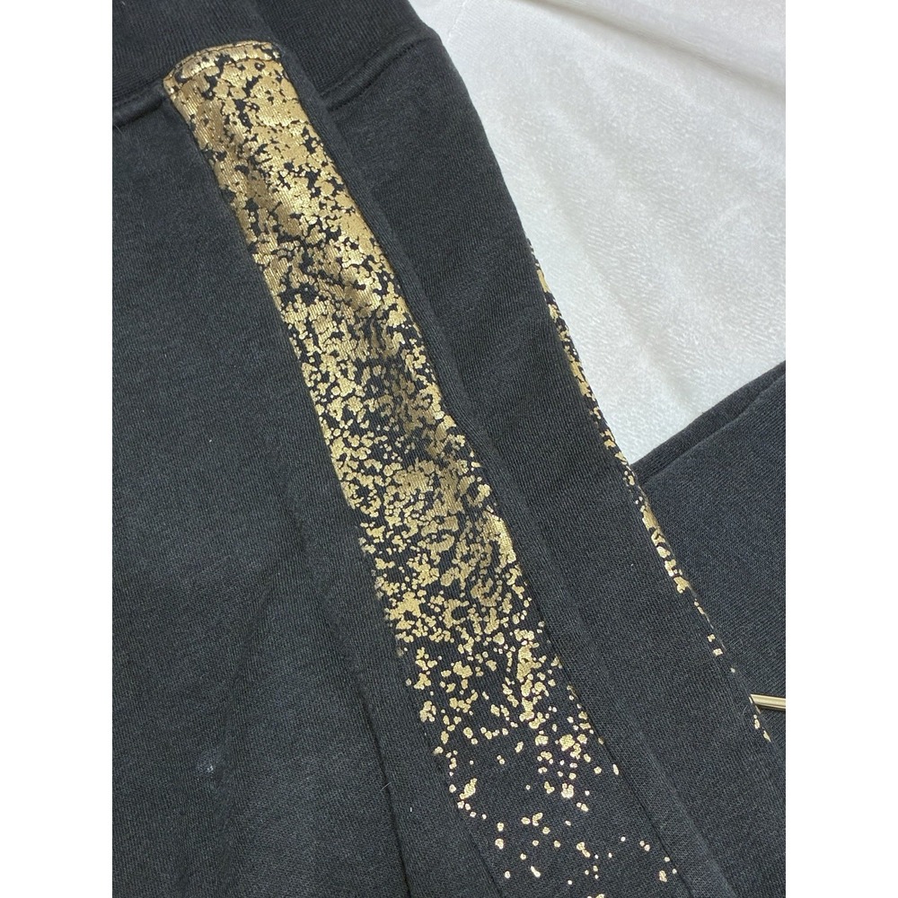 Nike Black Rose Gold Metallic Splatter Joggers Womens Medium Activewear Pants - Picture 3 of 14